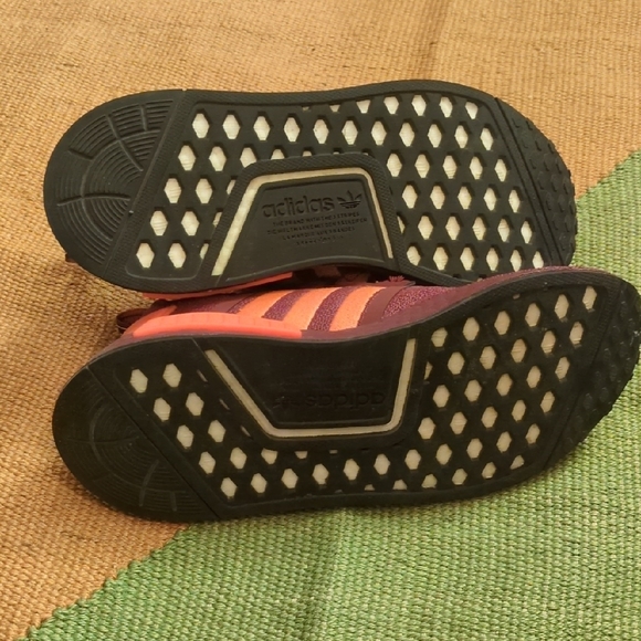 Adidas Women's Maroon and Pink Sneakers - Picture 5 of 6